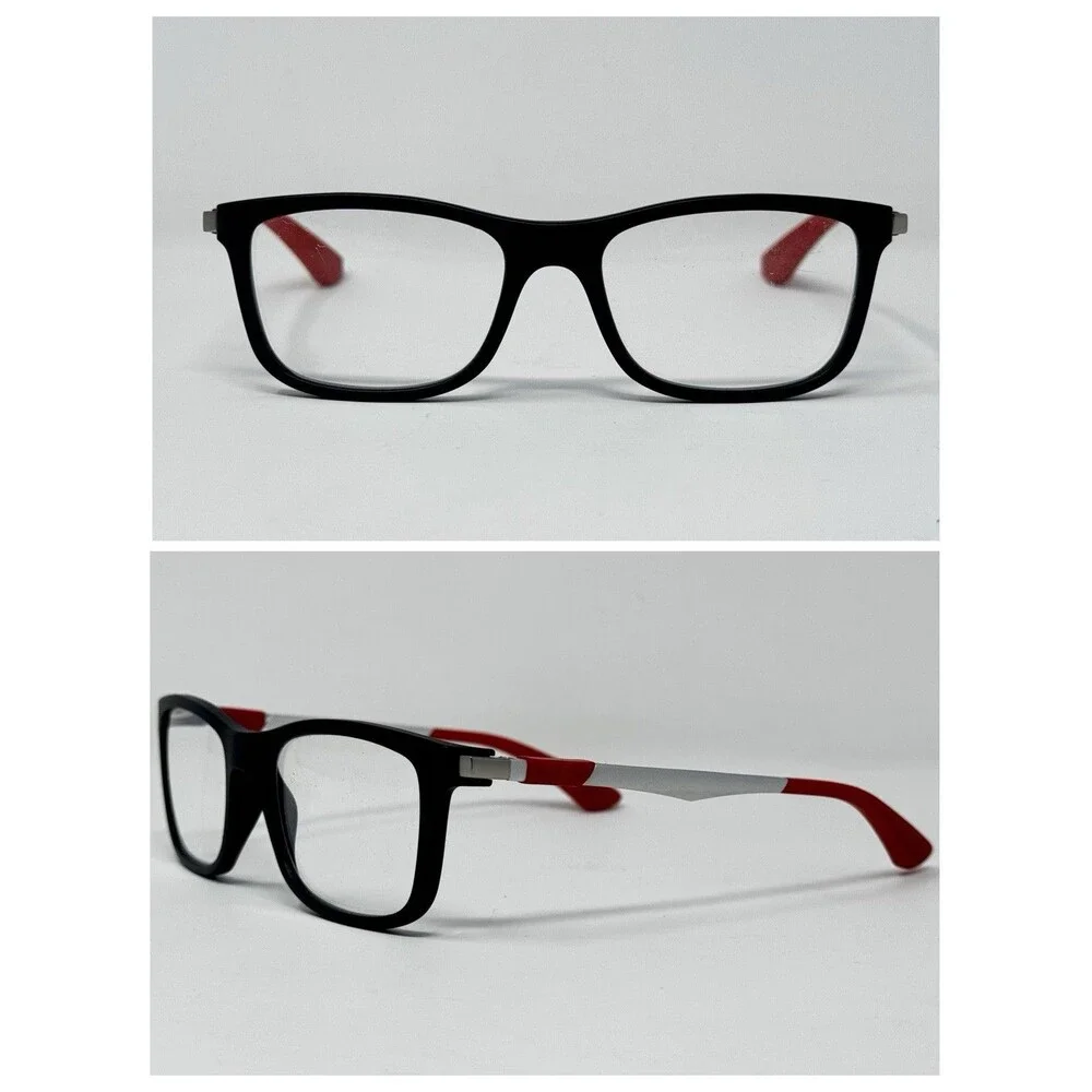 Ray-Ban RB1549 3652 Matte Black Red Eyeglass Frames 48-16-125 Authentic (B)